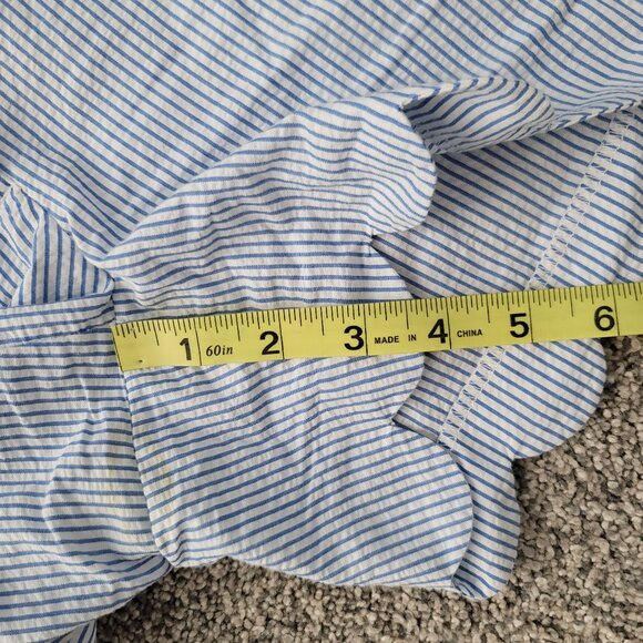 J Crew Women's Shorts Blue & White Size 4 - Picture 7 of 9